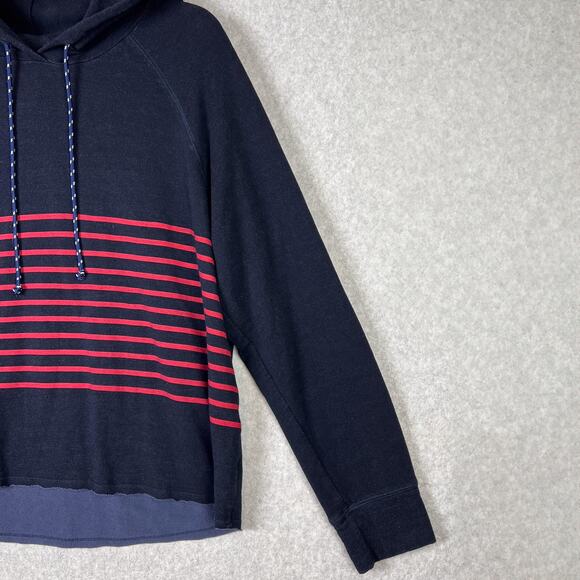 Sundry Midnight Cropped Stripes Hoodie Sweatshirt Size 4/XL - Picture 5 of 12